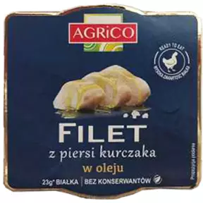 AGRICO Filet z Piersi Kurczaka w oleju - 160gZdrowa Żywność > Pozostałe