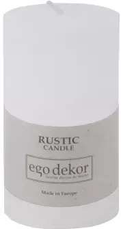 Biała świeczka Rustic candles by Ego dekor Rust, 38 h