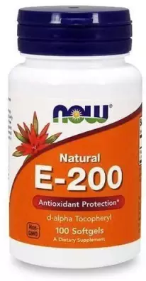NOW Natural E-200 - 100soft gelsWitaminy i minerały > Witamina E