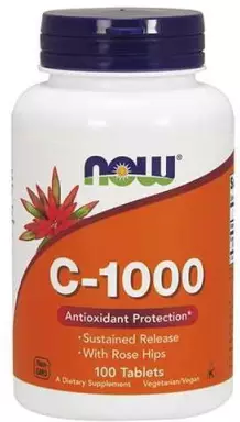 NOW Vitamin C-1000 with Rose Hips - 100tabs