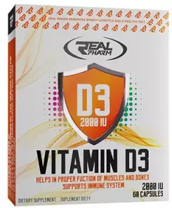 REAL PHARM Vitamin D3 2000IU - 60caps.