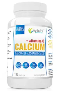 WISH Pharmaceutical Calcium + Vitamin C - 120caps.